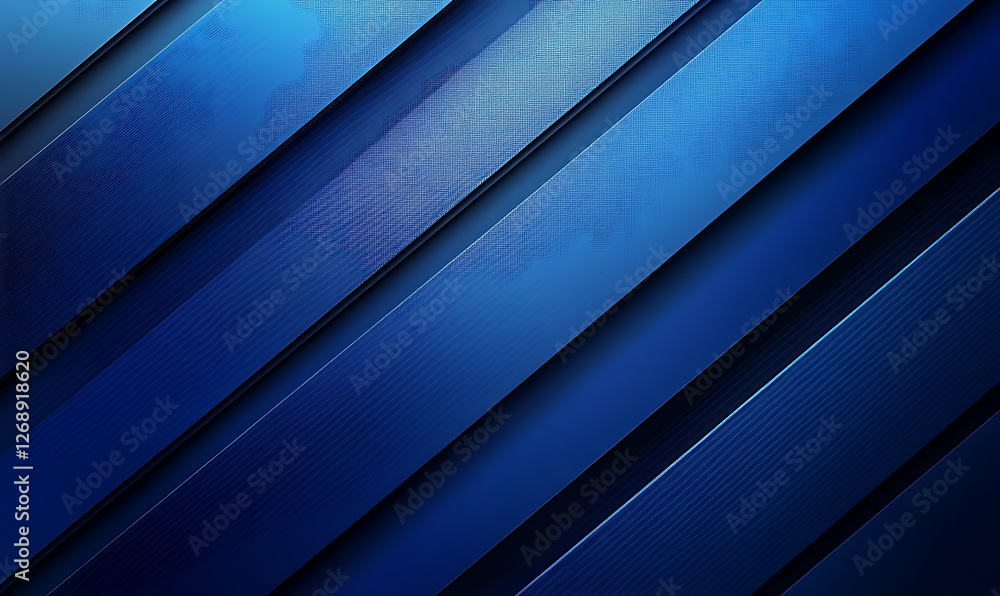 Bright navy blue dynamic abstract vector background with diagonal lines