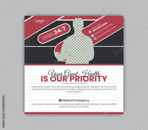 Corporate Your Great Health Care And Medical Social Media Post Design Template