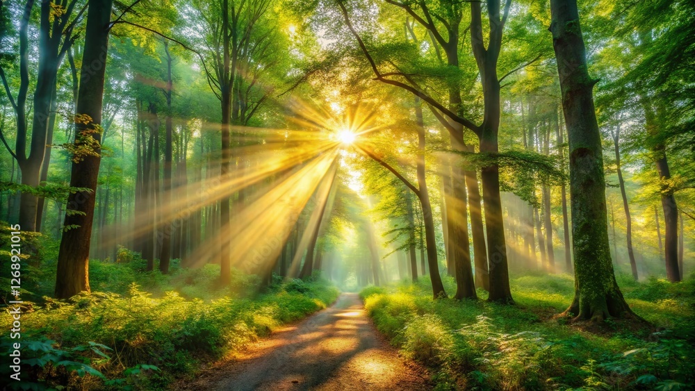 Ethereal Sunbeams: Long Exposure Forest Canopy Photography Ethereal Sunbeams: Long Exposure Forest Canopy Photography