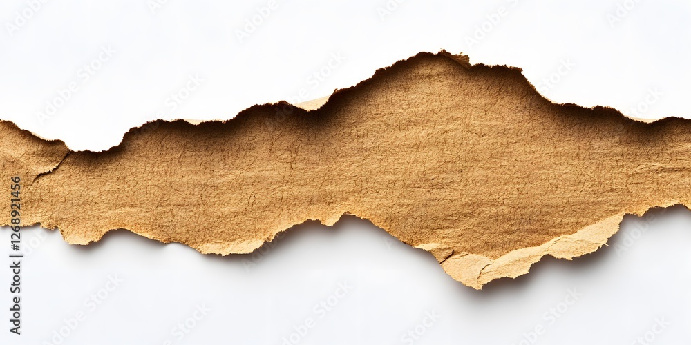 Torn Brown Paper Texture Background Ripped Edge Abstract Design Torn Brown Paper Texture Background Ripped Edge Abstract Design
