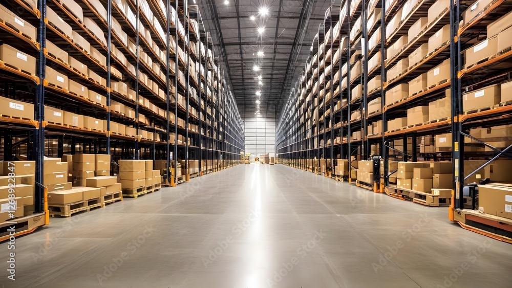warehouse shelves with boxes warehouse shelves with boxes
