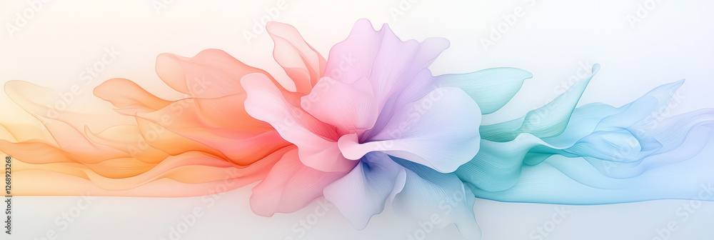 A harmonious blend of nature and energy--delicate petals morphing seamlessly into bold splashes of A harmonious blend of nature and energy--delicate petals morphing seamlessly into bold splashes of