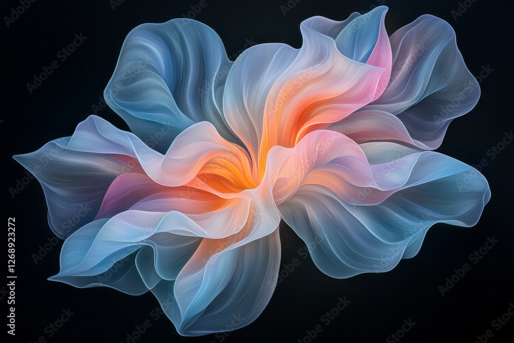 A conceptual, dreamlike scene where a flower appears to be painted alive, the petals exploding into A conceptual, dreamlike scene where a flower appears to be painted alive, the petals exploding into