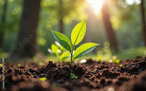 young green sprout arbor day