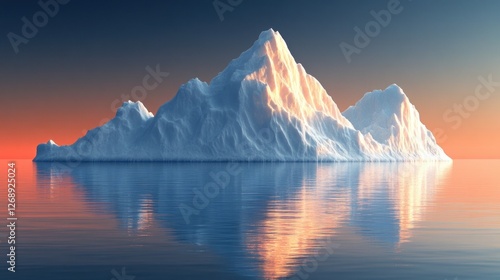 Wallpaper Mural Majestic iceberg at sunset, reflecting in calm ocean water. Torontodigital.ca