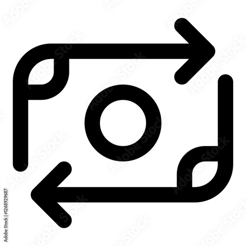 Money Transfer Icon. Vector Illustration. Symbol of Banking Transactions and Global Payments