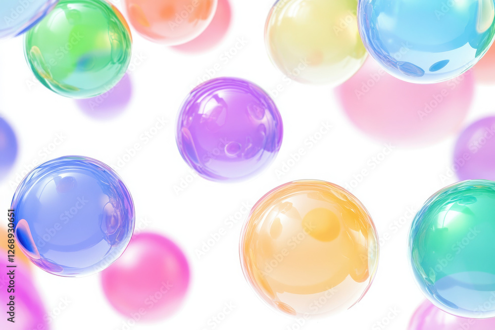 Fototapeta premium Colorful gradient spheres isolate on white background