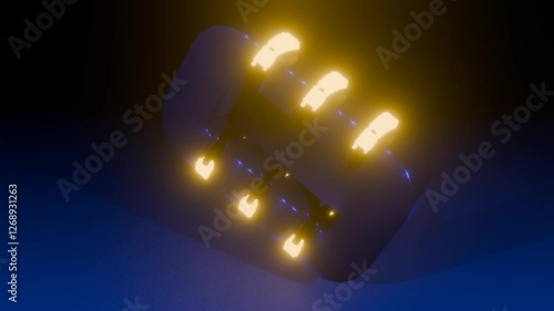 Experience the mesmerizing motion of this Rotating Zero Shape with Objects VJ Loop in stunning 4K resolution. Featuring a dynamic, rotating zero-like shape surrounded by floating objects