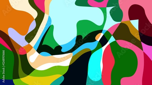 Colorful abstract psychedelic fluid background for summer music festival	