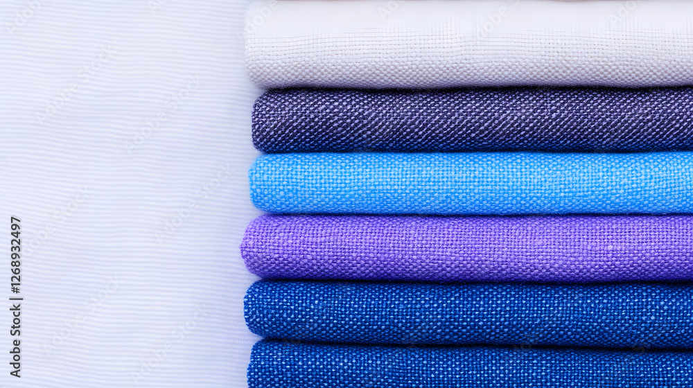 A Pile of Light-Colored Cotton Clothes in Blue, Purple, and White
A Pile of Light-Colored Cotton Clothes in Blue, Purple, and White