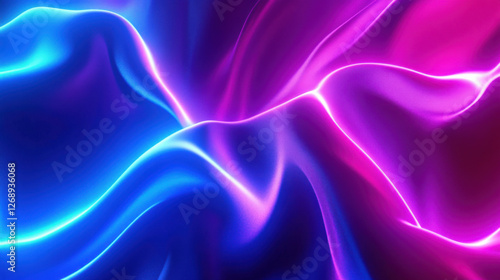 Wallpaper Mural Vibrant Abstract Background with Flowing Waves of Blue and Pink Light Creating a Modern and Energetic Atmosphere for Creative Projects Torontodigital.ca
