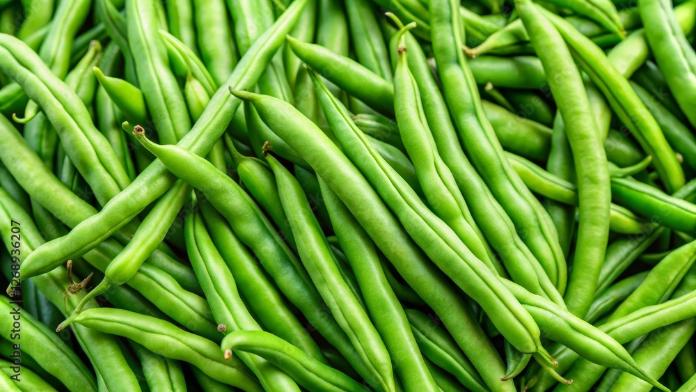 Fresh Green Beans Abundant in a Healthy Natural Setting Fresh Green Beans Abundant in a Healthy Natural Setting