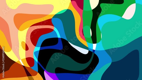 Colorful abstract psychedelic fluid background for summer music festival	