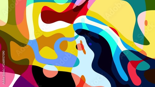 Colorful abstract psychedelic fluid background for summer music festival	