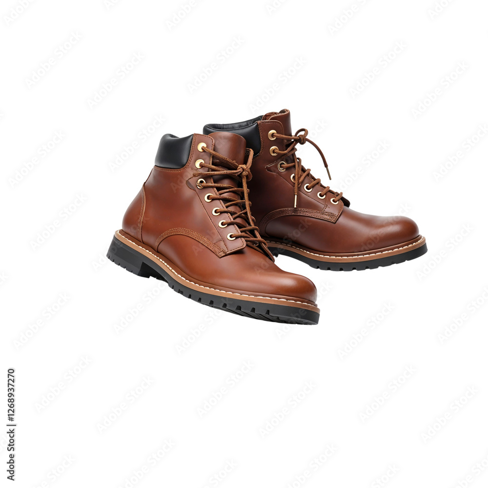 Stylish brown leather boots for rugged outdoor adventures Stylish brown leather boots for rugged outdoor adventures