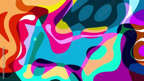 Colorful abstract psychedelic fluid background for summer music festival	