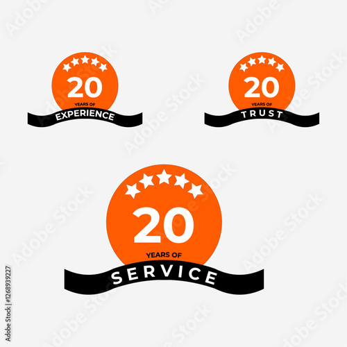 Years badge for twenty