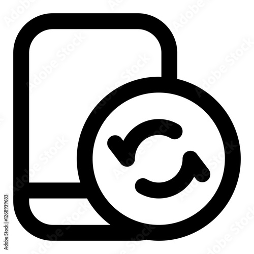 Mobile Recovery Data Icon. Vector Illustration. Symbol of Phone Backup and Lost Data Restoration