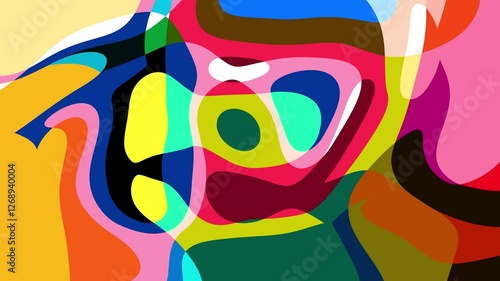 Colorful abstract psychedelic fluid background for summer music festival	