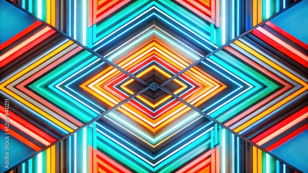 Abstract Neon Geometric Pattern Abstract Neon Geometric Pattern