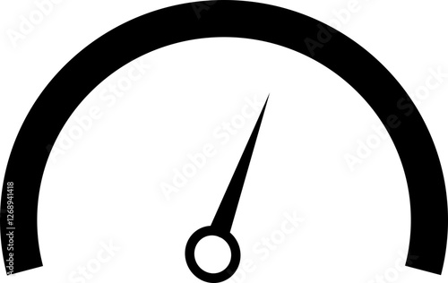 Speedometer, tachometer icon. Speed indicator sign. Internet car speed. Performance concepts. Speedometer . Fast speed sign. Flat simple icons, gauges from low to high. Minimum to Maximum.