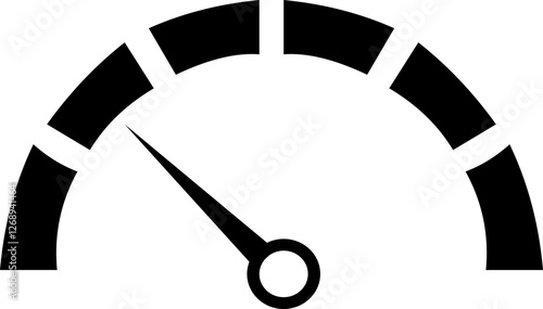 Speedometer, tachometer icon. Speed indicator sign. Internet car speed. Performance concepts. Speedometer . Fast speed sign. Flat simple icons, gauges from low to high. Minimum to Maximum.
