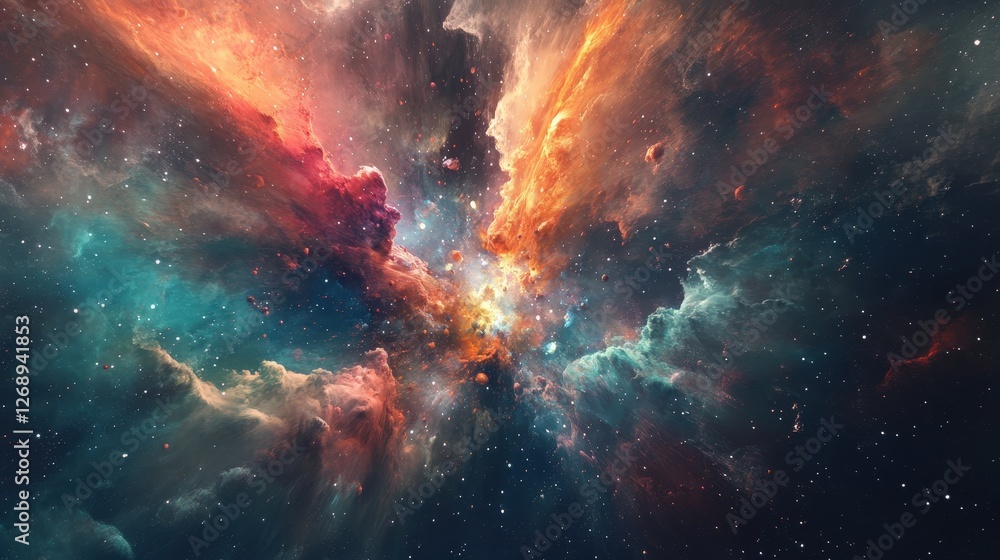A neutron star explosion, with neutrons being ejected into the vast expanse of space. A neutron star explosion, with neutrons being ejected into the vast expanse of space.