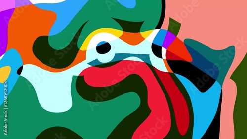 Colorful abstract psychedelic fluid background for summer music festival	