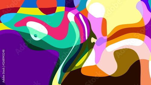 Colorful abstract psychedelic fluid background for summer music festival	