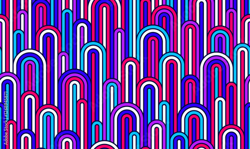 Rainbow lines seamless patt...