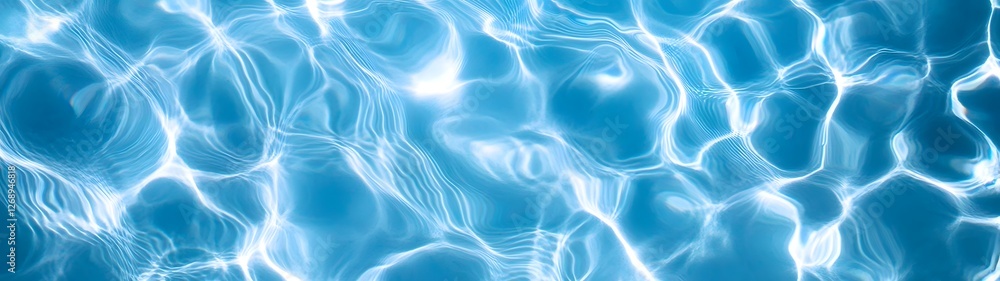 Obraz premium Hypnotic Ripples Mesmerizing Aquamarine Waters Flowing with Ethereal Beauty A captivating abstract landscape showcasing the fluid graceful movement of crystal clear waters creating a dreamlike