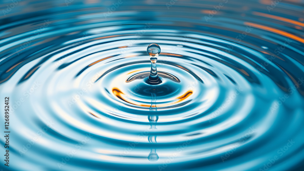 Perfect circular ripple in water, symbolizing calm, balance, and tranquility in nature, ideal for meditation, wellness, and peaceful visual themes Perfect circular ripple in water, symbolizing calm, balance, and tranquility in nature, ideal for meditation, wellness, and peaceful visual themes