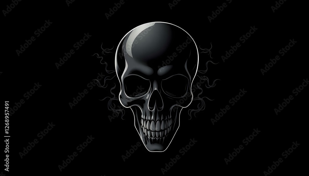 Ethereal Skull: A Digital Canvas of Darkness and Light Ethereal Skull: A Digital Canvas of Darkness and Light