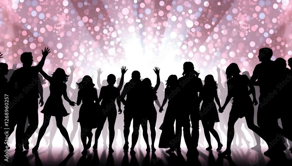 Rhythmic Unity: A Tapestry of Silhouettes in Motion