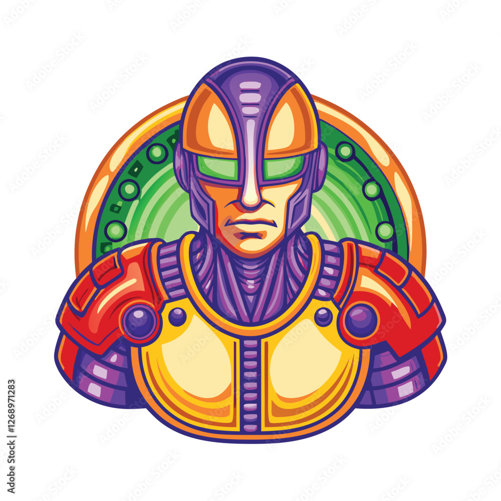 Create a hyperrealistic vector illustration of a cybernetic human warrior, showcasing intricate mechanical enhancements and a determined expression. Create a hyperrealistic vector illustration of a cybernetic human warrior, showcasing intricate mechanical enhancements and a determined expression.