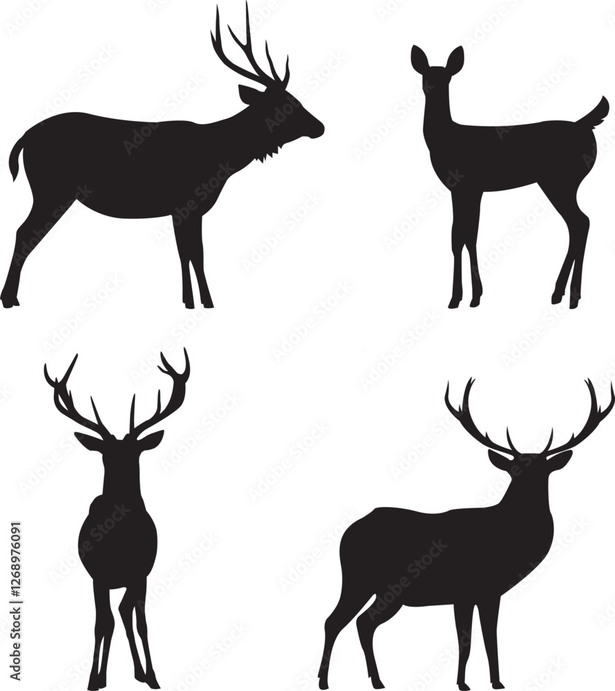 Naklejka premium deer silhouette
