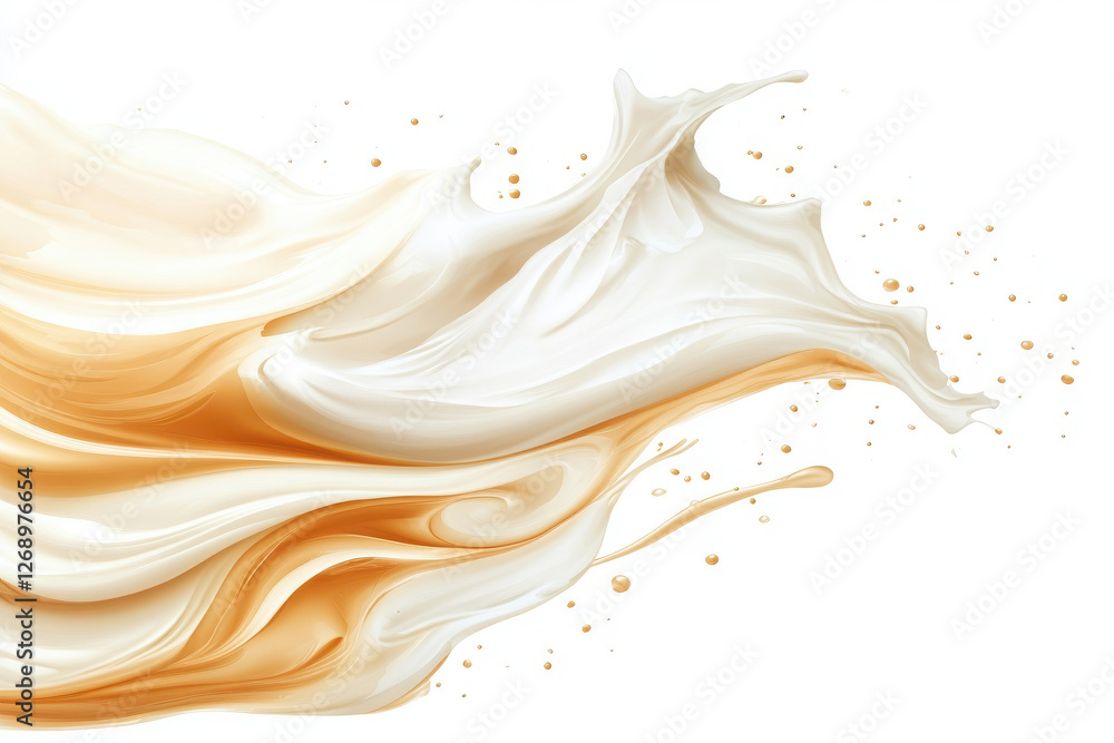 Whipped cream isolated on white or white background Whipped cream isolated on white or white background