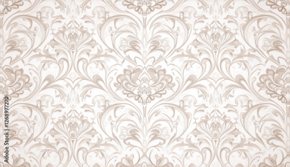 Elegant damask wallpaper design on light background Elegant damask wallpaper design on light background