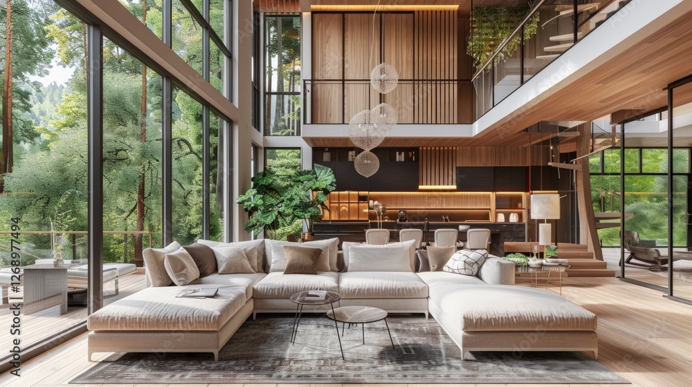 Luxury Modern House with Panoramic Forest Views Luxury Modern House with Panoramic Forest Views