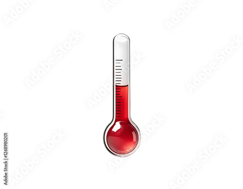 Thermometer with Red Liquid Indicating Temperature Measurement in a Scientific Context