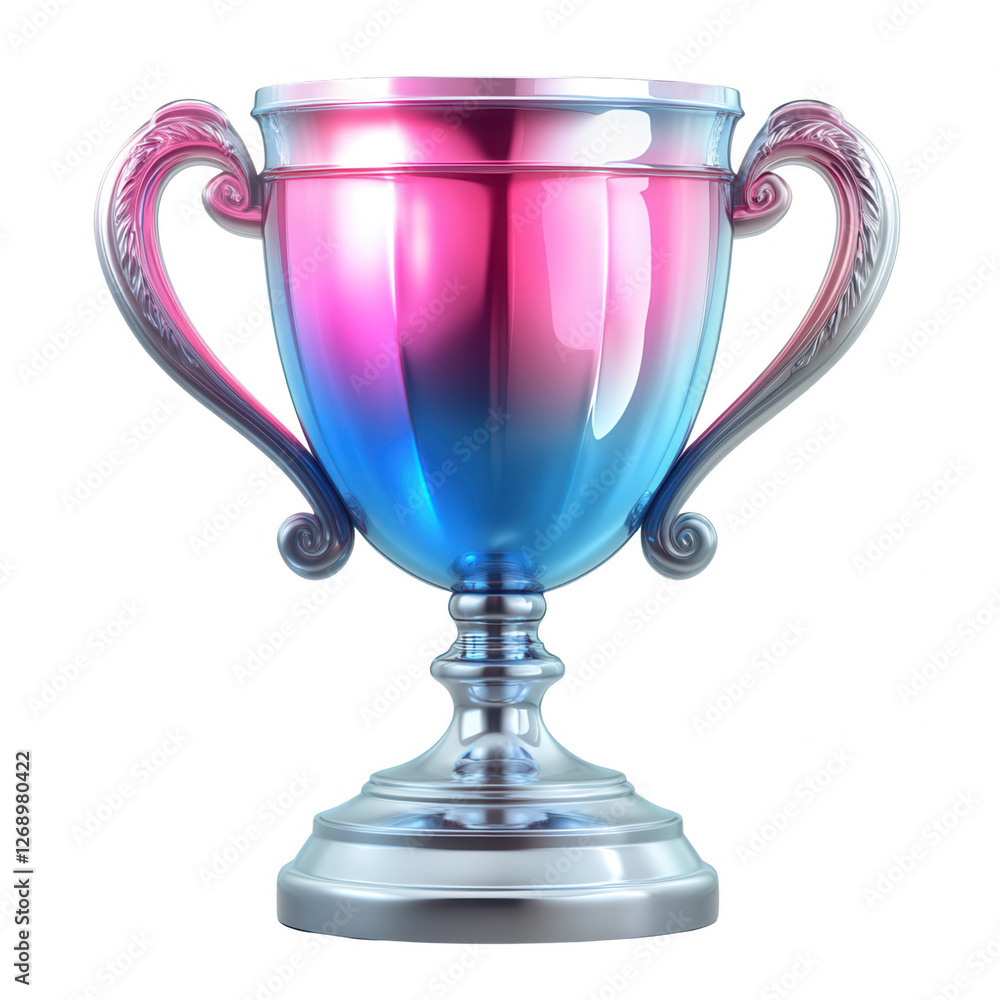 3D glossy gradient trophy icon isolated on transparent background.PNG 3D glossy gradient trophy icon isolated on transparent background.PNG