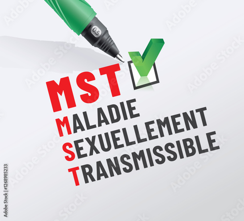 MST - Acronyme - maladie sexuellement transmissible 