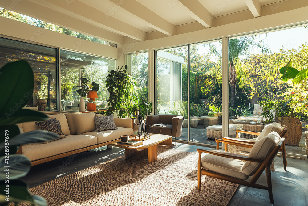 Outdoor Area of a Glendale, California Home: Natural Landscaping & Modern Design