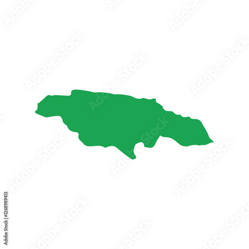 map of Jamaica green icon