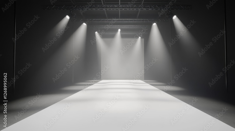 Obraz premium Minimalist Runway with Dramatic Lighting Effects