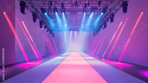 Vibrant LED Lighting on Illuminated Runway