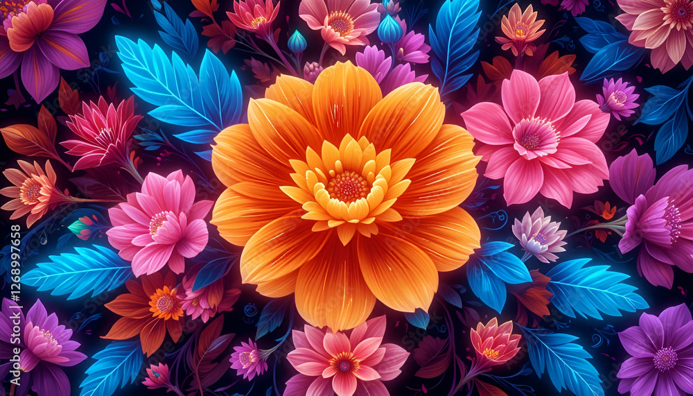 colorful flowers background isolated on transparent background colorful flowers background isolated on transparent background