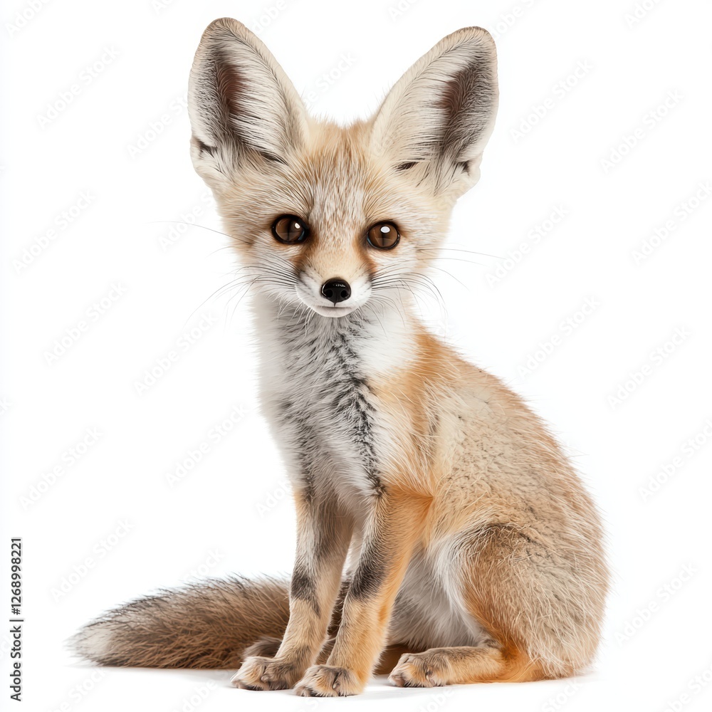 Fototapeta premium Fennec fox isolated on white