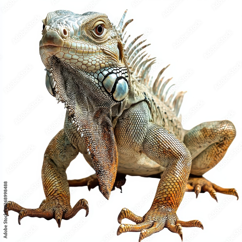 Fototapeta premium Iguana isolated on white