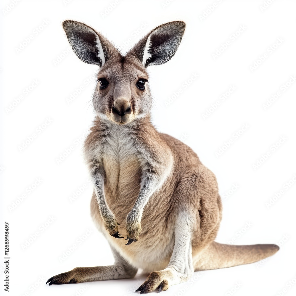 Kangaroo isolated on white Kangaroo isolated on white